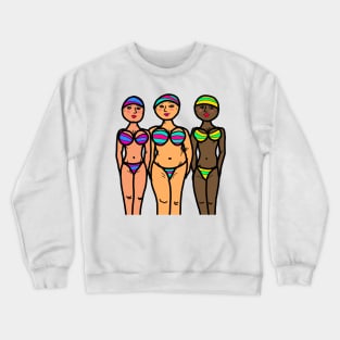 women bikini body figure Crewneck Sweatshirt